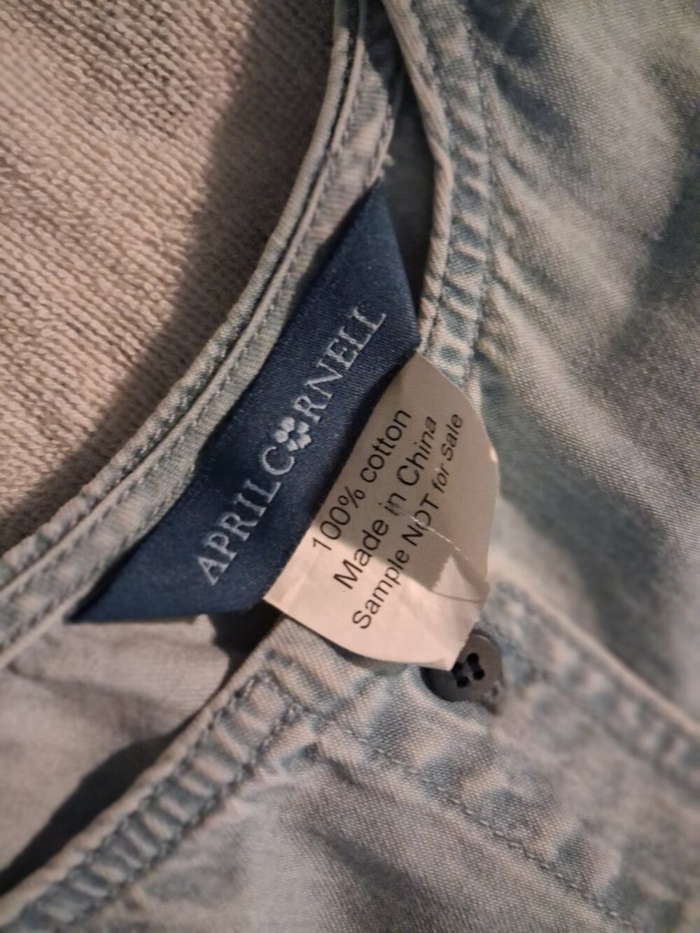 April Cornell SAMPLE light denim dress small/med